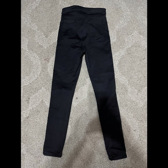 ASOS DESIGN Ridley high rise skinny jeans in clean black Used - Picture 8 of 8